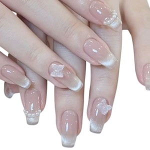 <span class=keywords><strong>Uñas</strong></span> Postizas Hechas a Mano Primavera <span class=keywords><strong>2023</strong></span>, Cortas, con Diseño <span class=keywords><strong>de</strong></span> Ojo <span class=keywords><strong>de</strong></span> Gato y Mariposa, Reutilizables, Removibles, Adhesivos para <span class=keywords><strong>Uñas</strong></span>, <span class=keywords><strong>Uñas</strong></span> Postizas Terminadas - Product Image 4