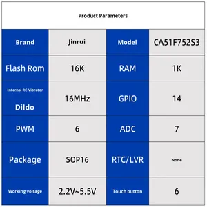 Jinrui CA51F752S3 SOP16 nemlendirici adanmış MCU çip çözüm geliştirme <span class=keywords><strong>program</strong></span>ı yanan çin - Product Image 2