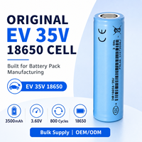 Cellule lithium-ion rechargeable EV 35V 18650 3500mAh pour fabricant de packs de batteries personnalisés, fourniture OEM