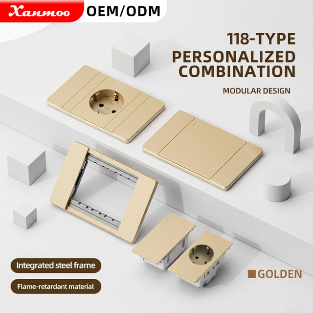 118 Panel Europe Wall USB Power Socket Electrical CE Certification EU Standard Wall Switch Socket