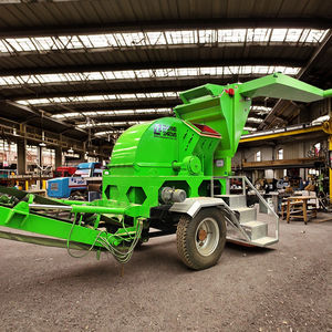 Nouveau broyeur de branches horizontal industriel 220V, déchiqueteur de bois, moteur à roulement à haute performance, certifié CE, mobile - Product Image 1