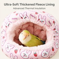 Nid en coton pour petits oiseaux et perroquets, doublé de polaire, épaissi, chaud, thème sushi japonais, lit de repos