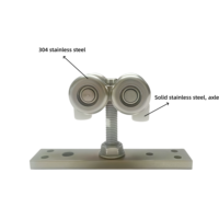 Rail de porte pliante robuste à axe supérieur et inférieur avec pivot universel à 360 degrés, charnière de type écran fixe et rotative
