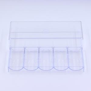Accesorio para Juegos de Casino, Bandeja Transparente de Acrílico para 100 Fichas de Póker, Estuche para Fichas de Póker de 40 mm - Product Image 1