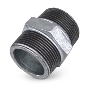 Raccord de tuyauterie hexagonal à filetage mâle galvanisé à chaud, connecteur droit en fonte malléable pour la lutte contre l'incendie et la plomberie - Product Image 2