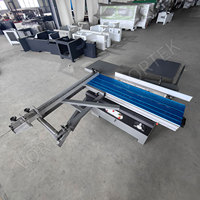 Scie à table horizontale de précision Vortek MJ6116 4 kW avec moteur multi-tension pour la découpe du bois, du mélaminé et du contreplaqué, 1600x375 mm, avec fonction de biseau.