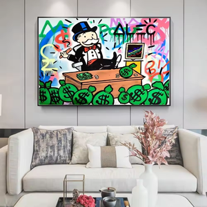 Pintura en Lienzo de <span class=keywords><strong>Alec</strong></span> Monopoly, Arte de Dinero, Hombre Rico, Póster de Dibujos Animados e Impresión, Arte Pop para Pared, Cuadro para Decoración del Hogar, Sala de Estar - Product Image 5