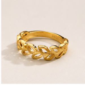 Elegant <b>Plain</b> 18K Solid Gold Religious Style <b>Ring</b> for Wedding Anniversary & Party-Indian Made - Product Image 1