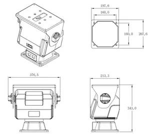 JECアウトドアローテーションRS-485/キーボードコントロールカメラ用ヘビーデューティーパンチルトヘッド
