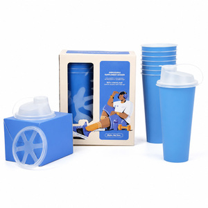 Set de Vasos Mezcladores de Proteínas Desechables de PP con Logotipo Personalizado, Tapa Hermética y Filtro, para Gimnasio y Deportes, Venta al Por Mayor - Product Image 1