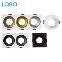 LOSO Factory Direct Down Light Shell Office Store Hotel Ceiling Encastré Rond Carré LED Down Lighting