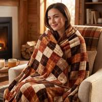 Couverture en flanelle unie, confortable et douce, personnalisable avec logo, idéale pour la décoration intérieure et les voyages – Meilleure vente