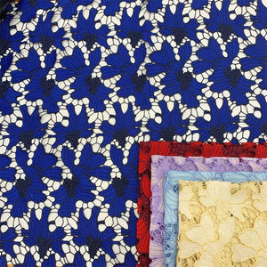 Afrikanischer Spitzenstoff 2024 Hochwertige 5-Yard-Guipure-Kordelspitze mit Steinen Nigerianischer Spitzenstoff - Product Image 6