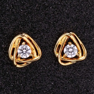 جودة عالية الفولاذ المقاوم للصدأ المجوهرات الكلاسيكية مكعب زركونيا القرط الجنيه الإسترليني عشيق للفتيات - Product Image 1