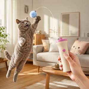 Electric <b>Cat</b> <b>Toy</b> Handheld Launcher with Plush Ball and Retractable Line for <b>Indoor</b> <b>Cats</b> and Kittens Electric <b>Cat</b> <b>ToyS</b>-1080 - Product Image 3