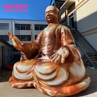 Figurine de Bouddha gonflable réaliste, figurine de Bouddha assis gonflable pour la décoration publicitaire