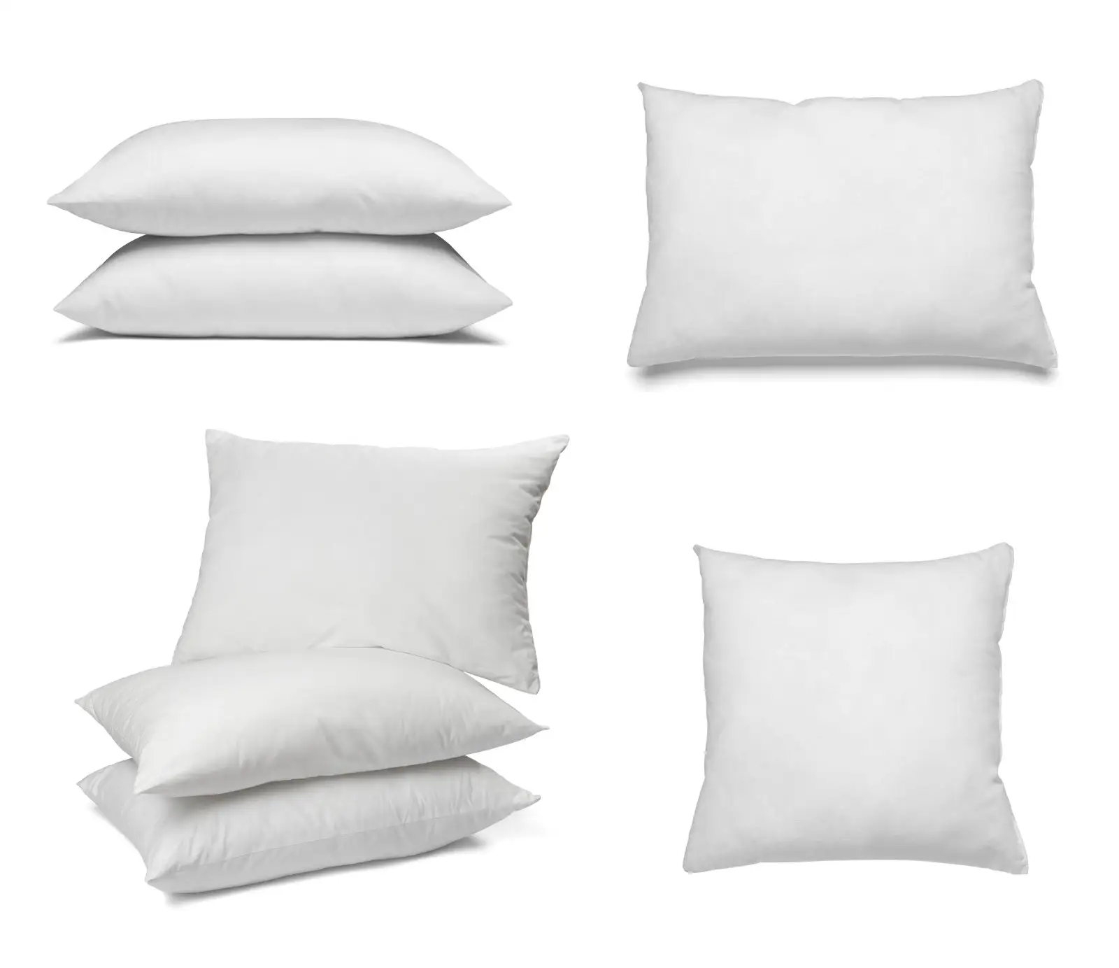 SHUNTEX oeko-tex STANDARD 100 certificat de haute qualité vente en gros carré blanc 100% Polyester coussin insertion jeter oreiller