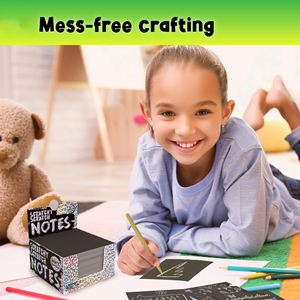 150 cartes carrées holographiques argentées à gratter avec 2 stylets, jouet créatif sans dégâts pour enfants, idéal pour paniers de Pâques - Product Image 6