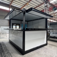 Maisonnette pliable préfabriquée mobile à structure en acier robuste et durable pour entrepôts et magasins éphémères
