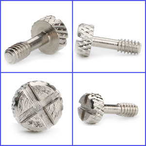 M2 M3 M5 M6 M8 moletage en acier inoxydable demi-filetage Phillips fente combinée vis moletées - Product Image 5