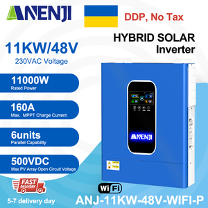 ANJ-11KW-48V-WIFI-P 11KW ระบบไฮบริดพลังงานแสงอาทิตย์ 48V 230VAC 120A ตัวควบคุมการชาร์จพลังงานแสงอาทิตย์ สินค้าในสต็อก EU - Product Image 1