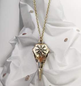 Retro <span class=keywords><strong>Viking</strong></span> kartal kolye slav Raven kuş kafatası kolye yaka <span class=keywords><strong>Viking</strong></span> muska takı karanlıkta kızdırma - Product Image 5