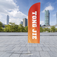 Logo personnalisé Oriflamme avec mât en fibre de verre Drapeau télescopique de haute qualité pour le site d'activités sportives en plein air