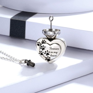 Isunni para siempre en <span class=keywords><strong>mi</strong></span> corazón Mini duelo las cenizas colgante S925 de plata esterlina urna Collar para mascotas - Product Image 4