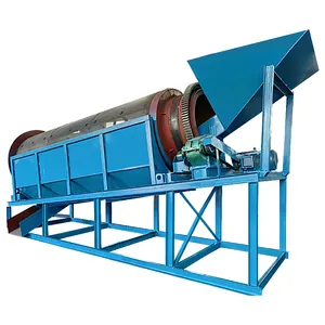 Wholesale Price Double Layers Gold Trommel Sieve Compost Screening Plant Rotary Soil Screener Trommel Drum Screen