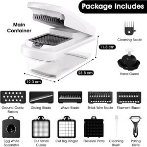 BPA Free <b>Multifunctional</b> Kitchen Tools Onion Slicer 13 in 1 <b>Vegetable</b> <b>Cutter</b> Shredder Hand Graters Fruit <b>Vegetable</b> Chopper - Product Image 2