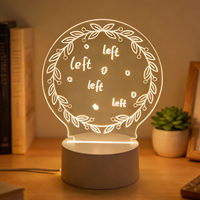 Lampe de nuit LED 3D multicolore à intensité variable, cadeau, lampe vierge créative, tableau d'écriture et de messages en acrylique réinscriptible