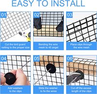 Kit anti-oiseaux pour panneaux solaires, rouleau de maille de 8 pouces avec clips, barrière anti-oiseaux robuste pour panneaux solaires sur toiture