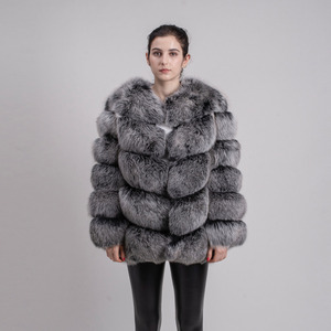 Casaco de Inverno Feminino de Alta Qualidade em Pele de Raposa Natural Real YY8066 - Product Image 1