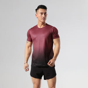 Camiseta deportiva transpirable absorbente de sudor para hombre, ropa deportiva elástica de secado rápido, de manga corta Camiseta deportiva para ocio deportivo - Product Image 4