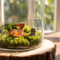 Figurines de rennes de Noël en PVC, ensemble familial de cerfs, décoration de table pour les fêtes, village de Noël, décoration Cottagecore forêt d'hiver