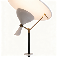 Lampadaire Rétro LED Ambiance Rétro pour Salon, Protection des Yeux, Chambre, Bureau, Chevet, Lampe Verticale Simple