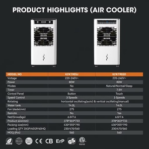 KFK1905D 7L Tower Air <b>Cooler</b> 3 Speeds Oscillating Evaporative Cooling Fan for Home <b>Room</b> Evaporative Air <b>Cooler</b> Evaporative Air C - Product Image 4
