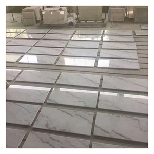 Tấm Đá cẩm thạch trắng hiện đại được đánh bóng bằng các vân vàng gạch đá cẩm thạch trắng Trung Quốc không thấm nước lớn với các vân đen - Product Image 6