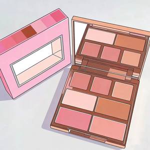 Paleta de Maquillaje de Alta Calidad, 7 Colores, Sombra de Ojos en Polvo, Rubor, Tono Bronceado de Ensueño, Iluminador Facial, Larga Duración - Product Image 1
