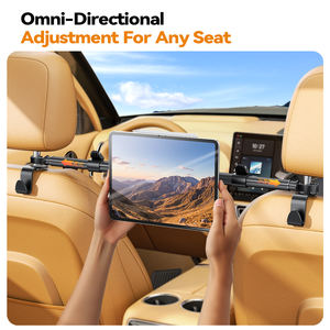 Soporte de reposacabezas de estilo magnético de doble varilla de aleación de aluminio al por mayor de fábrica soporte de asiento trasero de coche para iPad o teléfono - Product Image 6