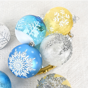 Boules de Noël personnalisées de haute qualité pour décorations d'arbre, ornements de Noël personnalisés, boules de Noël de haute qualité avec placage électrolytique - Product Image 1
