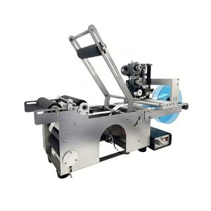 Machine d'étiquetage semi-automatique électrique pour bouteilles en verre, canettes, bocaux, autocollants adhésifs en acier inoxydable pour bouteilles et bois - Product Image 2