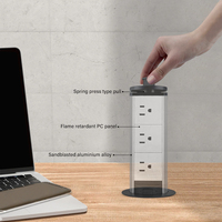 BAOBEN - Enchufe de Cocina y Oficina Integrado en la Encimera, Gabinete, Isla o Escritorio, con Barra de Alimentación Invisible USB