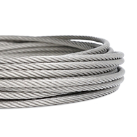Câble métallique en acier inoxydable 304, construction 7x7, de 0,8 mm à 10 mm, norme AISI, finition de surface TSHS brillante, fourni par l'usine