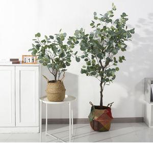 Planta Artificial seca de eucalipto para decoración del hogar, flores <span class=keywords><strong>secas</strong></span> en maceta, hoja de eucalipto Artificial inmortal, bonsái, venta al por mayor - Product Image 4