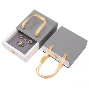 Boîte à tiroir rectangulaire simple personnalisable pour l'emballage de bijoux avec couleur et taille personnalisées et logo du client - Product Image 4