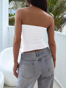 Top tubolari estivi da donna senza spalline No Pad <span class=keywords><strong>Clubwear</strong></span> Y2K uscendo elasticizzati canottiere Casual - Product Image 4