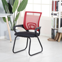 Chaise de bureau ergonomique moderne en maille avec hauteur réglable et fonction pivotante pour utilisation informatique/conférence - Chaise pour personnel et étudiants