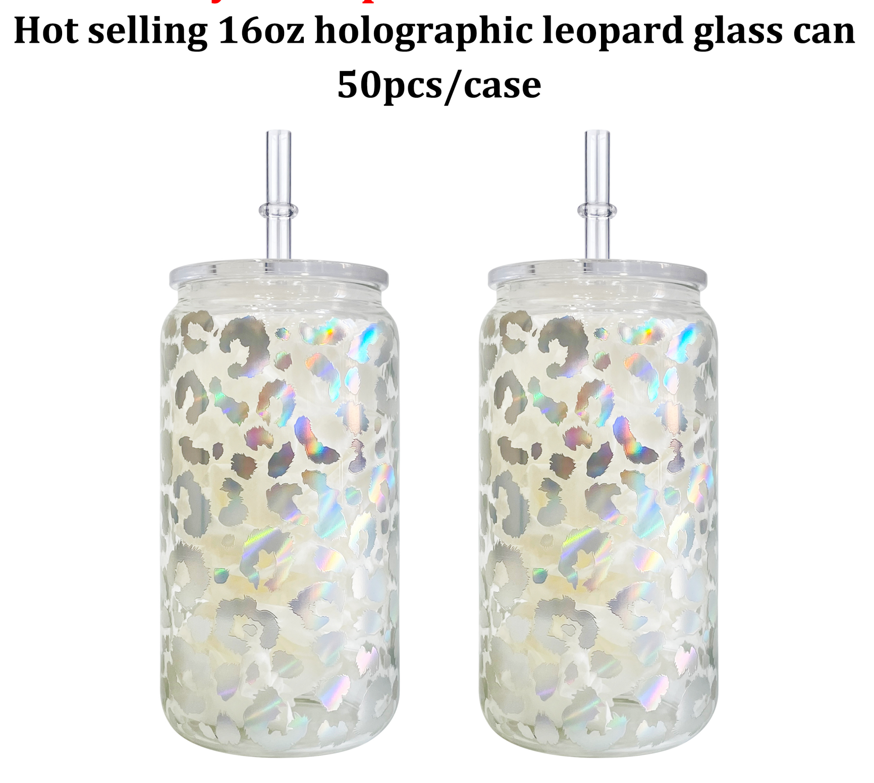 16oz léopard clair