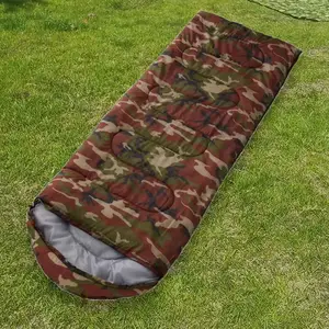 두꺼운 야외 캠핑 침낭 성인 휴대용 따뜻한 캠핑 여행 더러운 침낭 도매